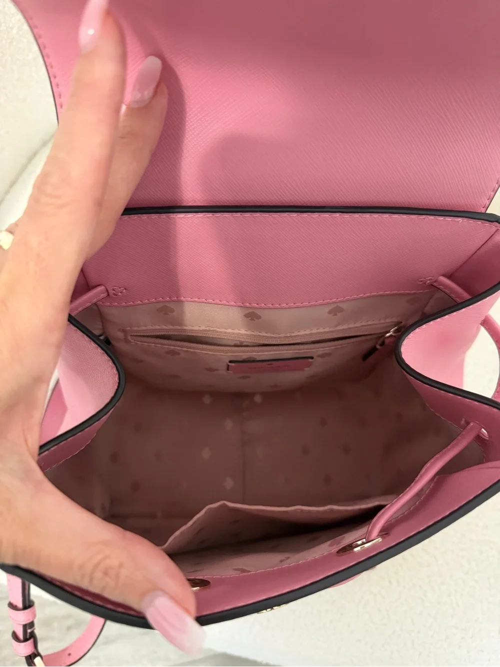kate spade Pink Saffiano Leather Mini Backpack